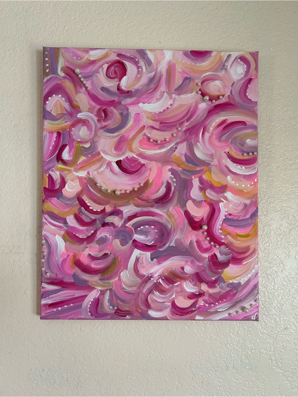 Abstract Pink Swirl Wall Art